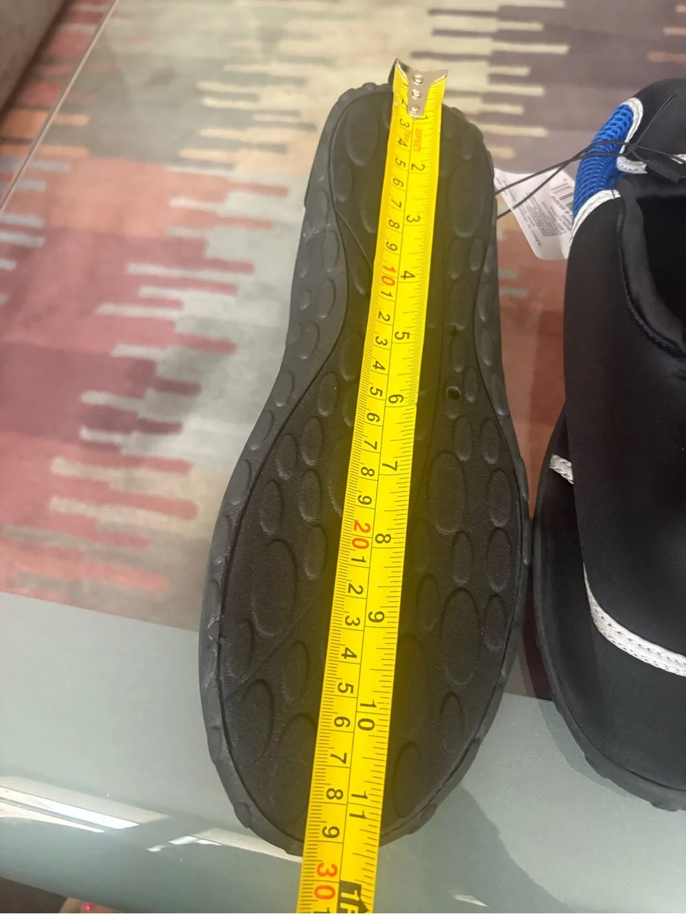 Kids Black Water Shoes with Blue Trim